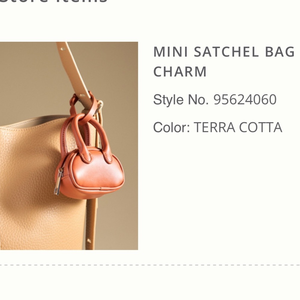 Anthropologie Mini Satchel Bag Charm